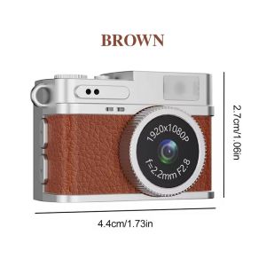 Mini Camera 1080P Retro Digital Camera with LED Flash Light S150 Super Mini Camera 0.96inch IPS Color Screen 1920x1080p Portable Pocket Camera Classic Retro Ornament LED Fill Light