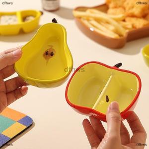 [COD] dfhws Creative Porcelain Dish Korean Style Cute Fruit Shape Ceramic Household Tableware Barbecue Hot Pot Sauce Condiment Dishes
