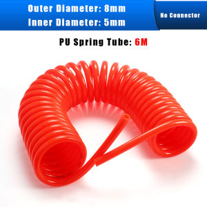 AumoPro PU Compressor Hose 8*5mm High Pressure Cleaning Spray Air Duster Blow Spring Tube Pipe Spring Air Hose
