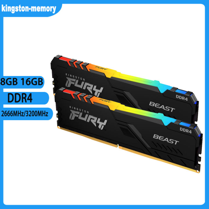 [Ready stock&COD] RAM FURY Beast DDR4 RGB 8GB 16GB 32GB 2666 3200 ...