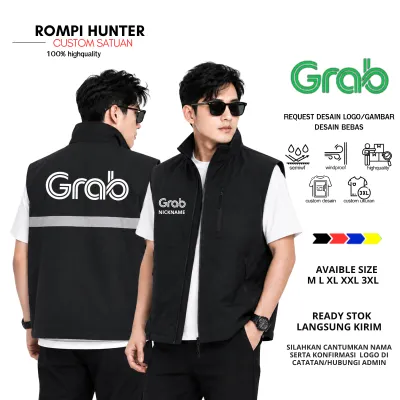 ROMPI MOTOR DRIVER CUSTOM GRAB- VEST BODYPROTECTOR OJEK ONLINE GRAB
