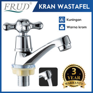 FRUD Kran Air Wastafel Kamar Mandi Cuci Piring Kuningan Anti Bocor Kran Wastafel Air Dingin Keran Air