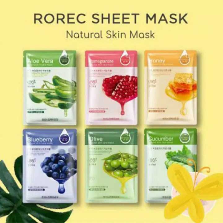 20 pcs ROREC/HCANA sheet mask ORIGINAL | Lazada Indonesia