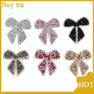 [Buytra] Rhinestones Bow Embroidered Patch Iron on Sewing Applique For Jeans