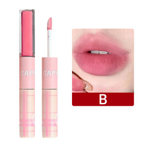【COD】Cappuvini Cappuvini Lipstick 2 in 1 Dua Sisi Romantic Glasir Bibir Kepala Ganda 2in1 Lip Gloss Lip Glaze Matte Korean Lipstik Glossy Lipgloss-💞Margot