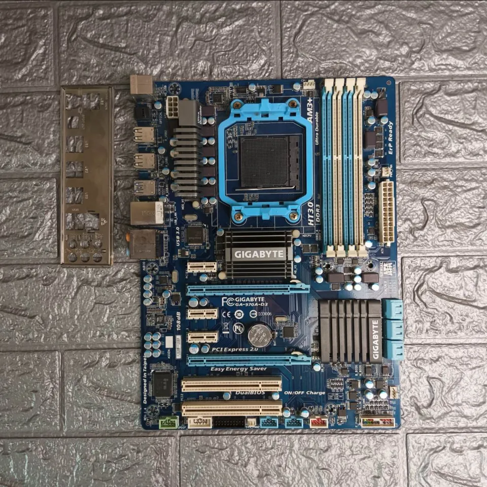 เมนบอร์ด GIGABYTE GA 970A D3 AM3+ มีฝาหลัง ฟรีSpeaker