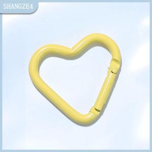 【SHANGZE4】 10pcs Metal Heart Spring Clasp Openable Love Shaped Carabiner Keychain Clips Hook Dog Chain DIY Jewelry Buckles Connector