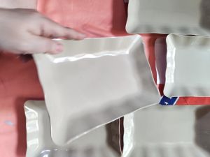 Dĩa chữ nhật melamine nâu bóng DH 16 - 17.5 x 11.0 x 2.0 cm / DH 17-22.7 x 15.3 x 2.5 cm