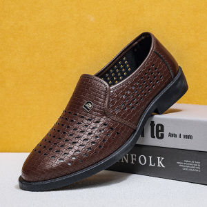 Free Shipping Genuine Leather MenS Shoes Summer Leather Sandals MenS Perforated Sandals Soft Leather Casual Sandals Breathable MenS Casual Sandals