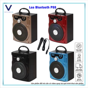 Loa Kéo Bluetooth P88 P89 Tặng Kèm Micro Hát Karaoke Cực Hay - Loa Di Dong