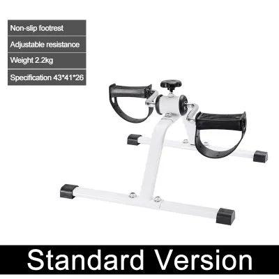 Foldable indoor cycling exercise bike with clock for home use suitable for all ages mini fitness equipment for upper and lower limb and leg training step machine.