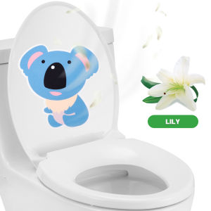 YESPERY 1/2pcs Toilet Sticker Deodorant Pad Cute WC Sticker bathroom Incense DIY Home Decor Wallpaper