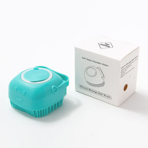 Pet grooming bath shampoo dispenser brush comb dog cat shower brush