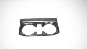 OnlyF U For Ford F150 F-150 Raptor 2021 2022 2023 2024 Carbon Fiber Car Interior Console Rear Water Cup Panel Cover Trim Accessories Q9Z6P