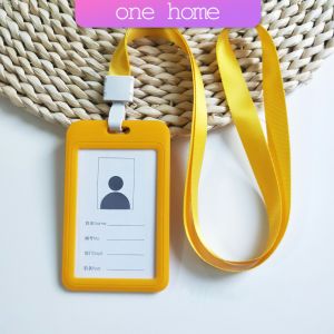 One Home ที่ใส่บัตร PP+ สายห้อยคอ  ที่ใส่บัตรงาน  ป้ายชื่อประจำตัวนักเรียน แนวตั้ง work card holder