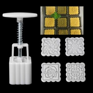 Mooncake Mold Mid Autumn Festival Moon Cake Mould DIY Hand Pressure Fondant Decoration Tools 月饼糕点模具