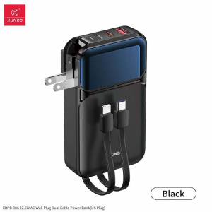 XUNDD 006 2-in-1 AC Wall Plug Dual Cable Power Bank
