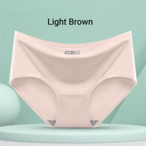 Women Underwear Seamless Panties Women Ice Silk Middle Waist Underwear