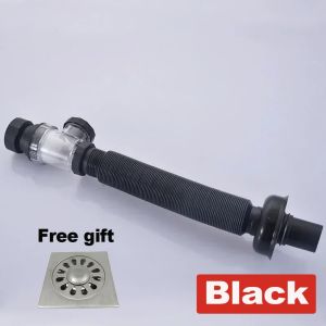 Universal Plastic Flexible Kitchen Basin Strainer Sink Extension Hose Pipe Washing Machine Dishwasher Corrugated Drain