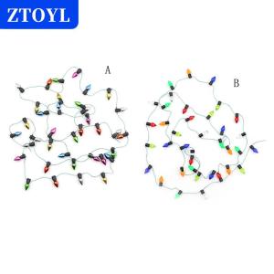 [COD]🔥🔥🔥ZTOYL 1m Dollhouse Miniature A String of multi-coloured plastic Christmas lights