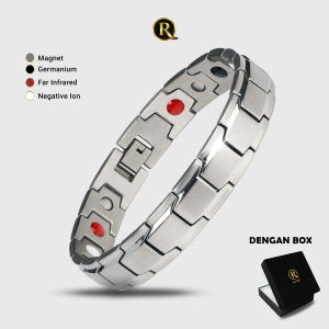 Gelang Kesehatan Bio Magnetik 100% Original - Titanium Steel - Full Silver | Apertor Silver