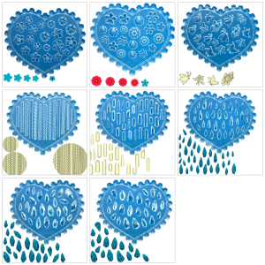 Silicone 3D Nail Art Moulds Flower Theme Nail Art Template Moulds Silicone Texture for Beauticians and Nail Art Learners