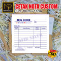 Cetak Nota Custom Ukuran 1/6, Cetak Nota Custom toko sendiri, Nota Olshop, Nota Laundry, Nota, Nota bon Kontan, Nota Bengkel,  Nota Toko Emas,  Cetak Nota 1 ply murah, Bon Kontan, NOTA Print.com. 