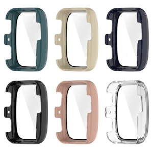Watch Case with Tempered Glass Film for Active 2 Square Protector Cover Smartwatch Screen Protector Film Watch Shell