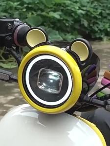 2Pack Cute Bear Cat Ears Helmet Decor Motorcycle Electric Bike Accessory