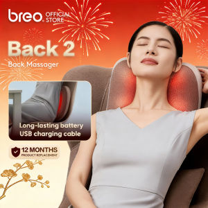 🔥Breo Back 2F Premium Back Massager Hot Massage Long Lasting Rechargeable Battery Massage Cushion