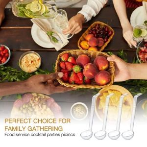 3PCS 27CM PC Spoon Clear Transparent for Sauce Gravy Serving Ladle Buffet Catering Kitchen Tools