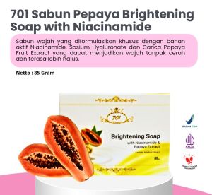701 Sabun Pepaya Brightening Soap with Pepaya Extract untuk mencerahkan wajah 85gr Original BPOM