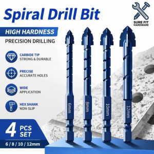 6/8/10/12mm Eccentric Drill Bits Precision Drilling High Hardness Drill Tool for Multiple Materials