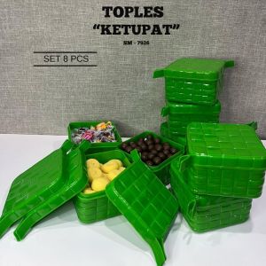 [Samiaku] Grosir toples ketupat viral lebaran unik wadah snack dan kue