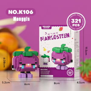 Mainan Bricks buah blewah Model Mini Puzzle Blok Bangunan Edukasi Mainan Anak Perempuan