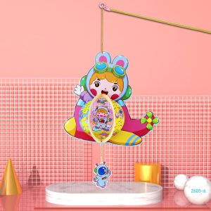 【Free Light+Pole+Tassel】 lantern 2025 中秋灯笼 Mid-Autumn Festival Decoration Items Creative DIY Lantern Mid Autumn Festival Hand Glow Toy Rabbit Lantern DIY Material Pack