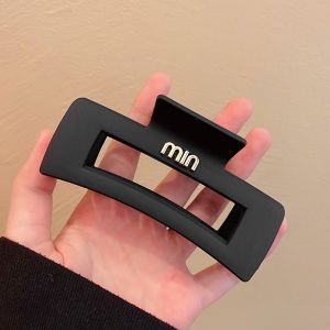 พรีเมี่ยมรู้สึกสีดำฝ้ากิ๊บหนีบผมขนาดใหญ่ผู้หญิงอุปกรณ์เสริม