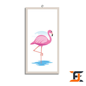 POSTER KAYU FLAMINGO HIASAN DINDING WALLDECOR 15X30 CM PAJANGAN HIASAN KAMAR DEKORASI KAYU FLAMINGGO