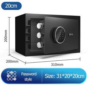 Office Safe Box 20/45/60cm Small Anti-theft Alarm Bedside Cabinet Storage Password+Key