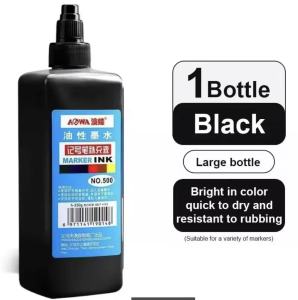 Marker ink refill large bottle 500ML oily red blue black ink big head pen Whiteboard Pen Liquid Refill Ink Graffiti pop non-fading hook line pen small double head pen
