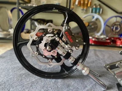 [ COMBO 3 món ] Heo Frando 4pis Xám + Đĩa KTM 4 lỗ gắn mâm 4 lỗ + pát CNC cho nhiều dòng xe