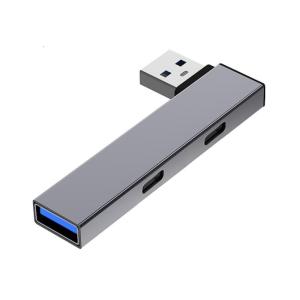 Highly Speed USB to 2 Type C and USB Interfaces Hub for Enhances Connectivity for Window Linux Androids Devices