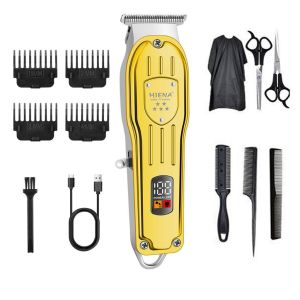 Hiena Professional Electric Hair Clipper LCD Display Hair Salon Rechargeable Shaver Beard Trimmer HI-038