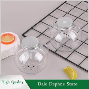 [Dale Dephne] Kawaii Cat Water Bottles For Milk Tea Coffee Juice Portable Drinking Cup Home Transparent Juicing Beverage Drink Bottle BPA Free