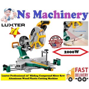 Luxter Professional 12"Sliding Compound Miter Saw Aluminum Wood Plastic Cutting Machine/Mitre Saw Machine/woodworking