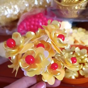 Sỉ 100 bông mai 3D đẹp làm cây cành vàng lá ngọc