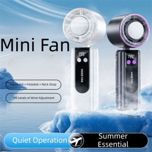 JOMEY 199 Gear Wind Handheld Fan Semiconductor Refrigeration High Speed Portable Cooling Fan compact Foldable Mini Turbo Fan Walking