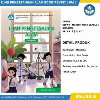 Buku Paket Siswa Kelas 8 Pelajaran Ilmu Pengetahuan Alam IPA Edisi Revisi Kurikulum Merdeka Kemendikbud