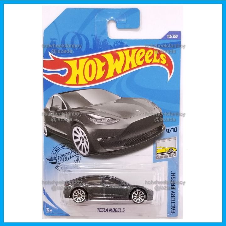 Hot Wheels Tesla Model 3 Hw 2020 Factory Fresh 9 10 Midnight Silver Metallic Colour Ev Sedan