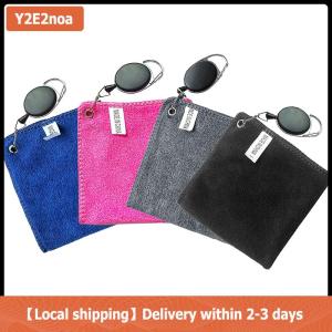 【Local shipping】 Golf khăn ướt và khô Golf làm sạch vải hoàn hảo cho người chơi golf làm sạch vải với có thể thu vào móc dễ dàng để thực hiện